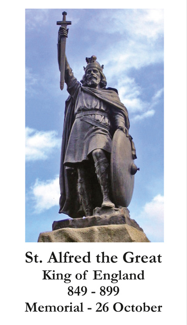 Oct 26th: St. Alfred the Great Prayer Card